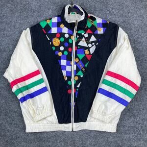 Active Frontier Jacket Mens Large Vintage 90s Colorblock Full Zip Windbreaker